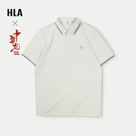 HLA/海澜之家中华龙贺岁短袖POLO衫24春夏新凉感珠地网眼上衣男商品大图
