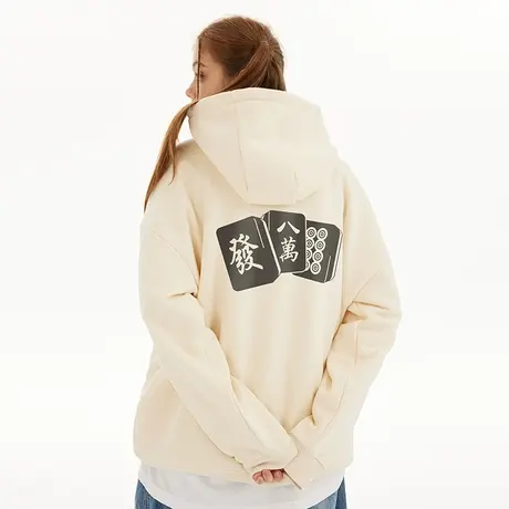 Nuthink国潮潮牌小众设计连帽卫衣男春季大码加绒加厚情侣装外套商品大图