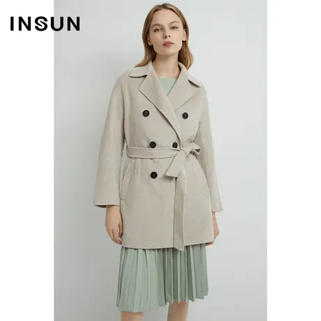 INSUN恩裳线上专选冬季双排扣毛呢外套商品大图
