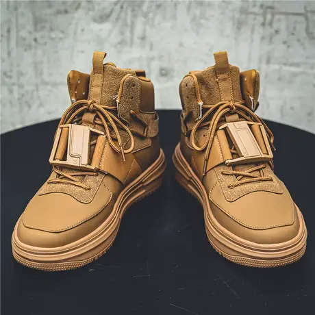 高帮板鞋男ins潮鞋滑板鞋休闲鞋男鞋2024春季新款学生运动鞋帅气图片