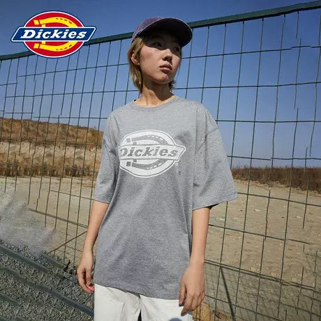 Dickies24春夏新款大logo印花休闲舒适圆领短袖T恤宽松内搭图片