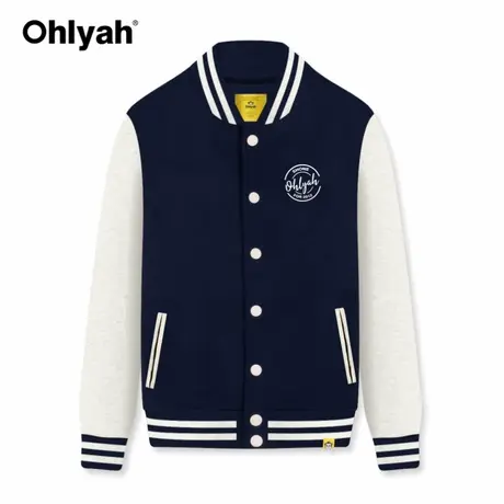 Ohlyah美式复古拼接棒球服夹克女早秋新款学院风炸街vintage外套商品大图