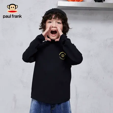 大嘴猴童装长袖T恤2023秋季新品男童潮上衣中大童高领百搭打底衫商品大图