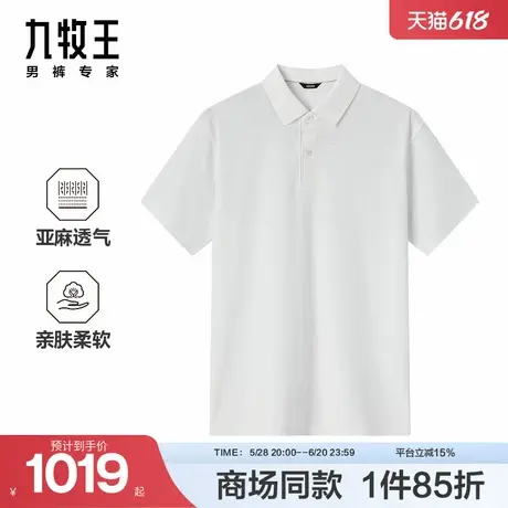 [商场同款]九牧王男装2025夏新款干爽亲肤简约商务休闲男款POLO衫图片