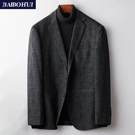 秋季新款男士韩版小西服上衣修身英伦呢子休闲西装外套男单件潮流商品大图