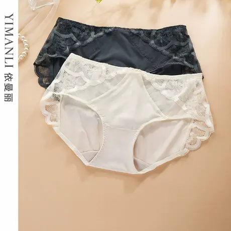依曼丽舒适包臀现货性感蕾丝拼接中腰女士内裤短裤现货商品大图