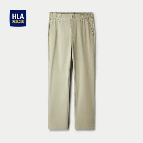 HLA/海澜之家松紧腰休闲裤25春夏季新款撞色字母织唛九分裤子男士商品大图