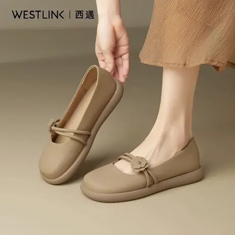 西遇玛丽珍鞋女2025秋季新款晚晚风配裙子软底单鞋一脚蹬小皮鞋A图片