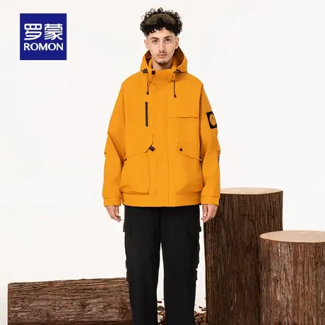 罗蒙男士户外冲锋夹克衣服2025秋季新款潮流时尚百搭耐磨休闲外套商品大图