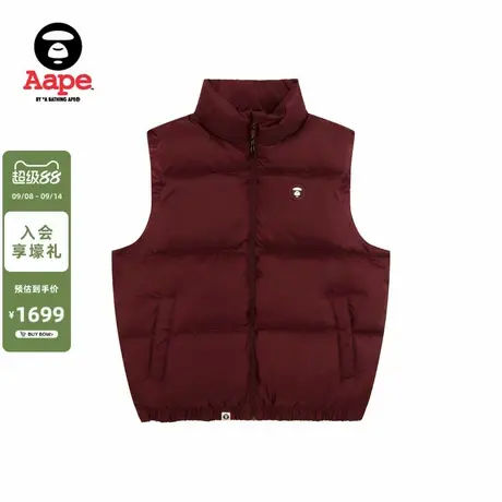 Aape旗舰店男装秋冬小标徽章简约休闲马甲羽绒服7721XXP商品大图