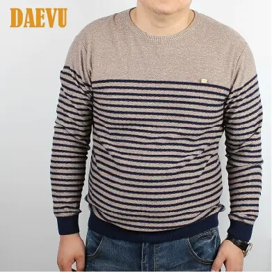 大依无忧新款韩版特大号大码男装毛衣加肥加大圆领男士线衣商品大图