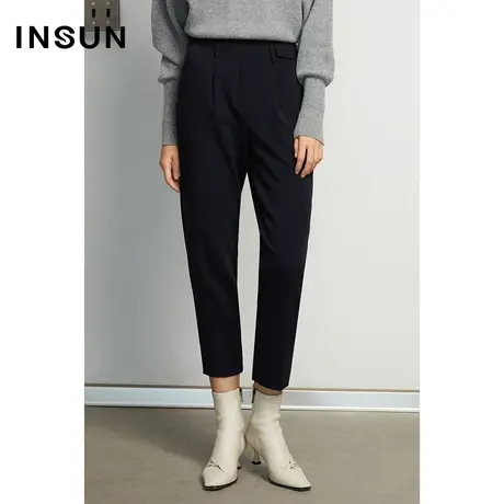 INSUN恩裳冬季干练百搭修身西装裤长裤商品大图