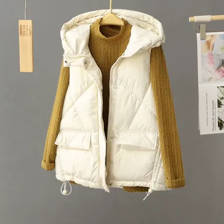 羽绒棉马甲女2024年新款韩版宽松外穿马夹面包服秋冬季坎肩外套潮图片