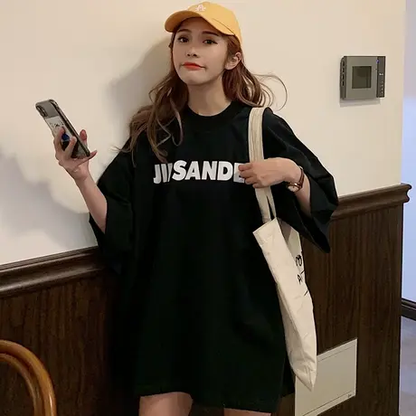 网红ins超火短袖t恤女2020新款宽松韩版学生原宿bf风百搭上衣服潮商品大图