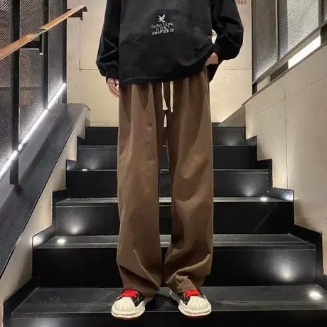 工装裤男士春秋夏季新款宽松直筒日系潮牌薄款垂感男生休闲长裤子商品大图