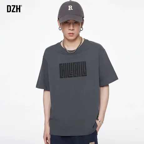 男生日系宽松短袖潮牌男纯棉印花t恤2023夏季新款ins潮流半袖上衣商品大图