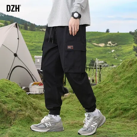 男士黑色工装裤潮牌男束脚裤子休闲百搭男裤春夏款长裤2023年新款商品大图