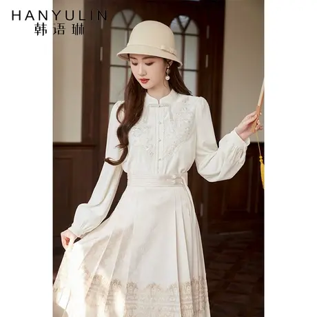 短款长袖衬衫女夏季款设计感小众打底衫2025新款高级感新中式上衣商品大图