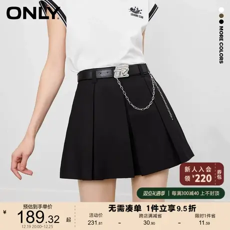 ONLY奥莱2023春夏新款时尚休闲显瘦百褶短款裙裤休闲裤女商品大图