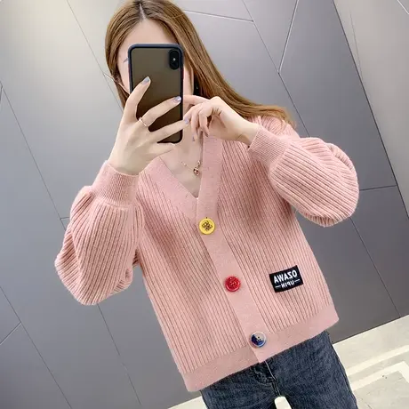 开衫毛衣女2023年春装上衣新款时尚洋气爆小个子外套女春秋款女装图片