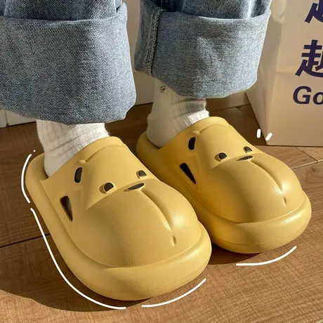 洞洞鞋女凉鞋2023年夏季新款网红厚底可爱小熊包头沙滩拖鞋ins潮商品大图