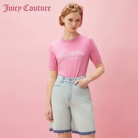 Juicy Couture橘滋春夏新款牛仔裤短裤牛仔直筒裤酷帅休闲风女商品大图