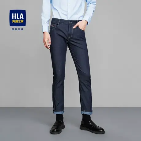 HLA/海澜之家春秋季轻薄含新疆棉牛仔裤简约舒适柔软质感裤子男士图片