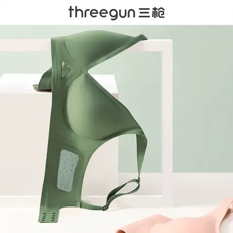 三枪无痕内衣女无钢圈小胸聚拢软支撑收副乳上托防下垂文胸罩薄款商品大图