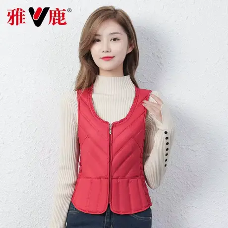 yaloo/雅鹿雅鹿羽绒马甲女内胆短款修身轻薄(羽绒服饰)商品大图