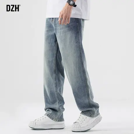 男士秋冬新款牛仔裤男直筒宽松大码男裤2023新款夏天裤子男款休闲商品大图