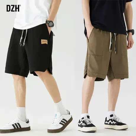 男士黑色透气短裤休闲宽松男款裤子夏季五分裤男潮牌大裤衩篮球裤商品大图