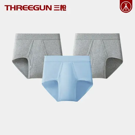 三枪100%全棉男士三角裤纯棉大裤衩宽松大码内裤中老年宽松精梳棉商品大图