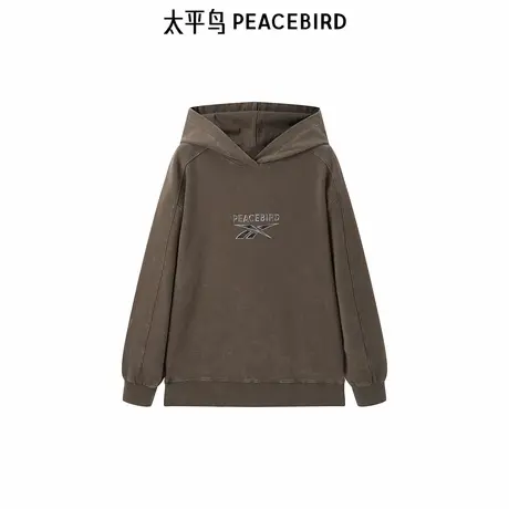 太平鸟2025新款 Reebok联名女士仿水洗宽松高级连帽卫衣A3CRF1245图片