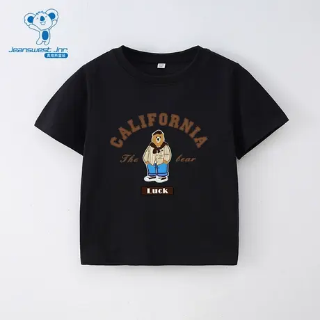 GD真维斯童装2025夏季新款 潮牌时尚趣味印花男童纯棉短袖T恤图片