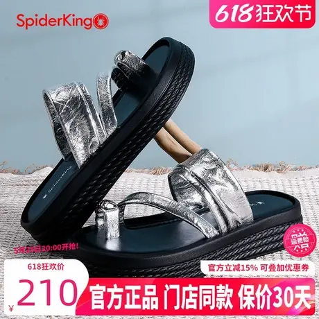 蜘蛛王女鞋2025夏季新款时尚厚底凉拖鞋海边沙滩简约套趾一字拖女商品大图