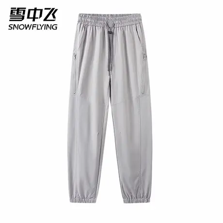 雪中飞男士宽松版型束脚休闲裤透气舒适工装长裤松紧腰户外运动裤图片