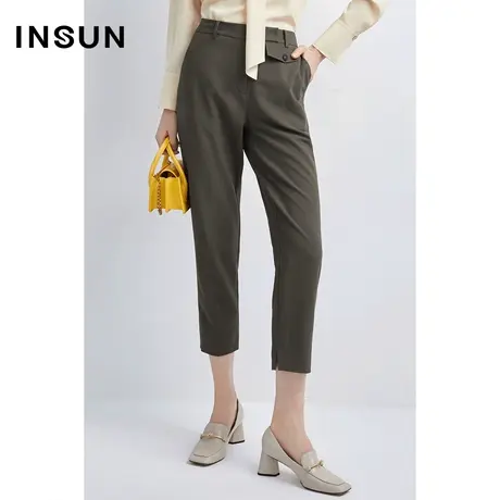 INSUN恩裳秋季小脚盖袋九分西装裤商品大图