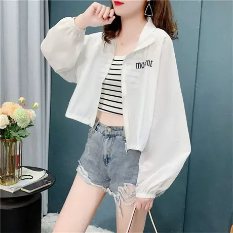 设计感短款防晒衣外套女夏季2022年新款宽松小个子百搭高腰上衣潮商品大图