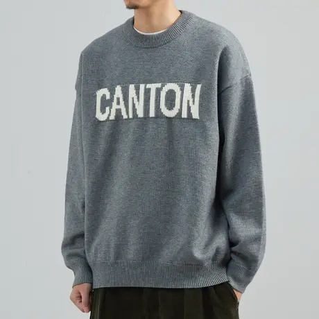 奕飏韩版潮牌痞帅毛衣男2022新款男穿搭ins潮流内搭秋冬简约线衣商品大图