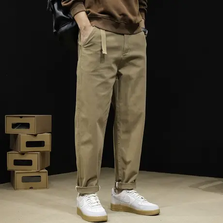 直筒休闲裤男春季2024新款潮牌大码弹力男士裤子百搭潮流春秋男裤商品大图