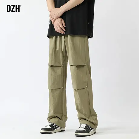 男士速干工装裤男夏季薄款美式机能伞兵裤2023新款冰丝垂感直筒裤商品大图