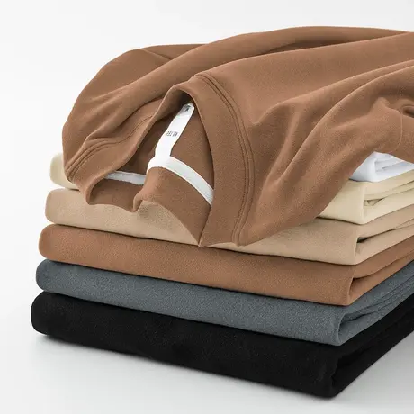 300g重磅德绒长袖t恤男秋冬加绒保暖内搭打底衫双面绒圆领秋衣服商品大图