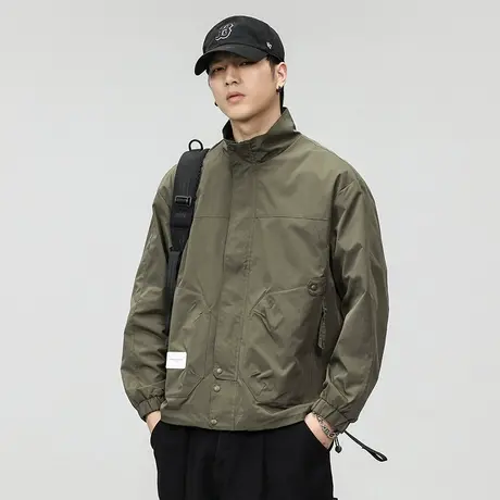 宽松舒适冲锋衣外套套潮流宽松秋冬款潮牌外户外时尚外套休闲男装图片