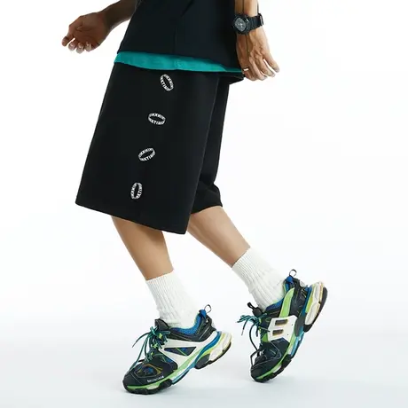 Nuthink日系国潮原宿风BF夏季短裤男潮牌肥佬宽松大码潮流篮球裤商品大图