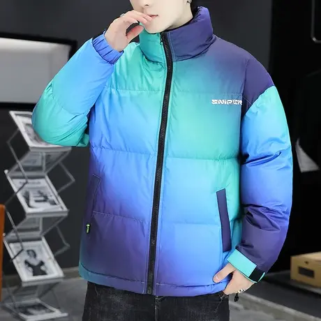 潮牌羽绒棉服男士2022新款男棉衣情侣装港风大码加厚外套棉袄冬装商品大图