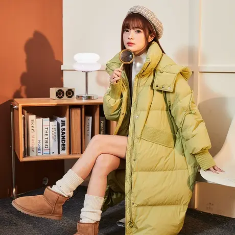 唐狮2024秋冬季新款女羽绒服长款连帽防风温柔保暖韩系休闲2.29图片
