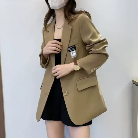 高级感小西装外套女2023年春秋季新款炸街休闲小个子宽松西服上衣图片