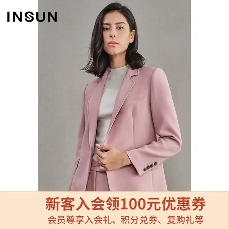 恩裳商场同款女装春季经典时尚通勤气质长袖宽松职业西装外套图片