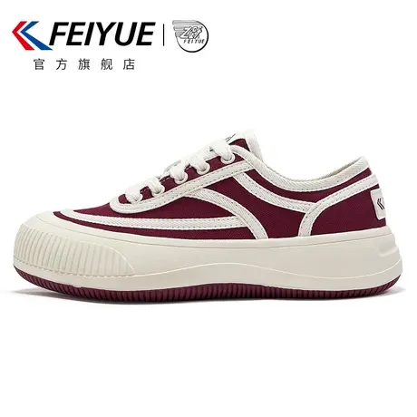 feiyue/飞跃帆布鞋女2023春夏新款简约百搭休闲鞋厚底增高女鞋962商品大图