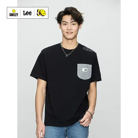 Lee Smiley联名22春夏新品舒适印花多色男短袖T恤LMT001566图片